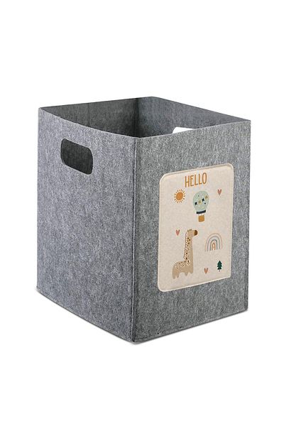 HOMİNG Homing Large Size Felt Toy and Laundry Basket 48 cm Hmy-6392
