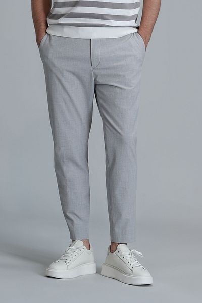 Lufian Ανδρικό παντελόνι Chino Hery Smart Slim Fit Grey