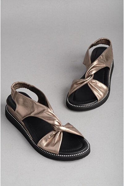 SEÇ KUNDURA ILZ 107614 ΓΥΝΑΙΚΕΙΑ ΣΑΝΔΑΛΙΑ ΠΛΑΤΙΝΑ ΜΕ ΛΕΠΤΟΜΕΡΗ ΠΕΤΡΑ ΓΝΗΣΙΟ ΔΕΡΜΑ