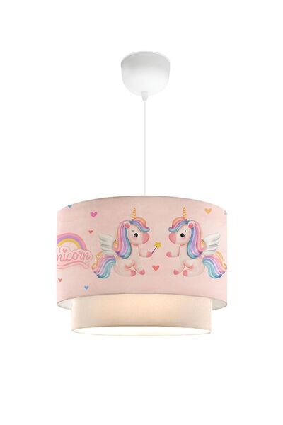 HOMİNG Homing Unicorn Desenli Kız Çocuk Odası Sarkıt Avize 241288