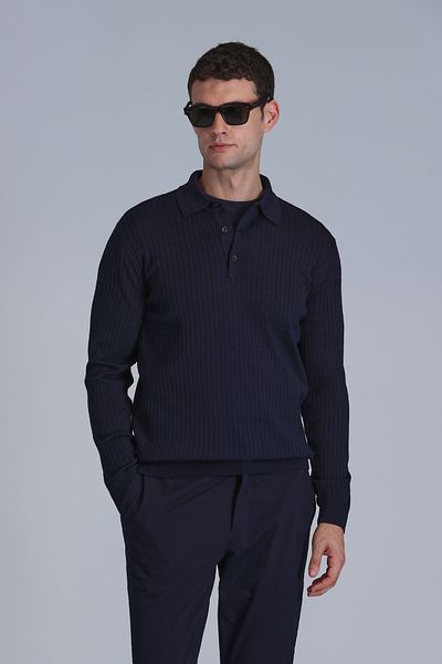 Lufian Ανδρικό πουλόβερ Aden Navy Blue