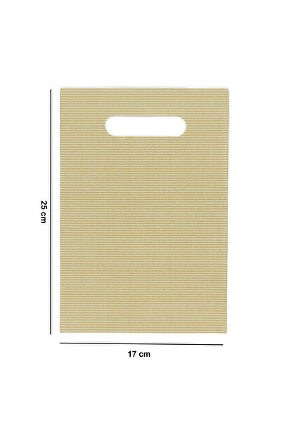 repro design 17x25 Cm Sarı Lüks El Geçme Hediye Poşeti 10’lu