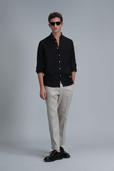 Lufian Tomas Smart Men's Beige Chino Pants - Comfrot Fit