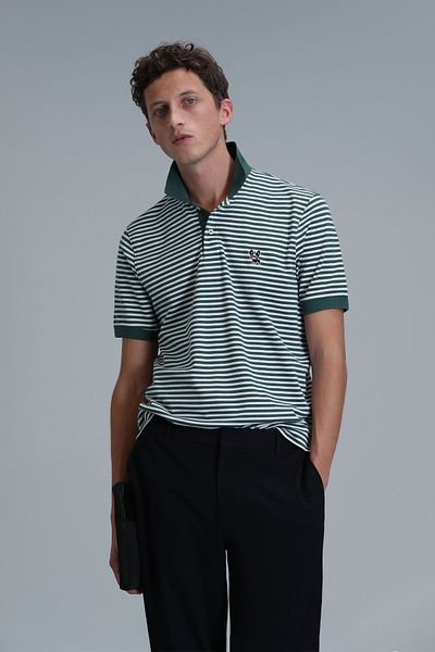 Lufian Dani Smart ανδρικό μπλουζάκι Polo Duck Green