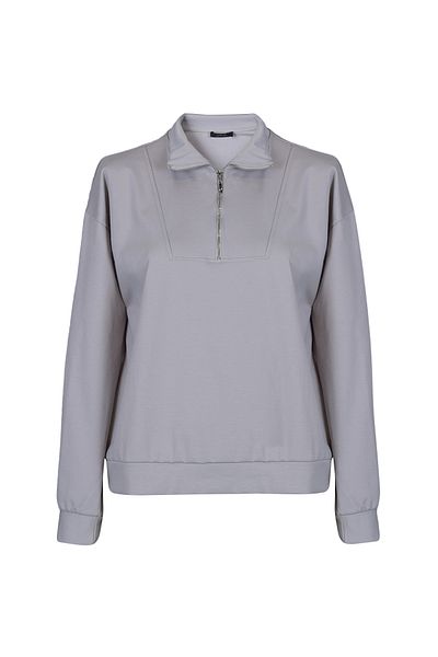 Lufian Women's Knitted Sweatshirt - Galeria Stone