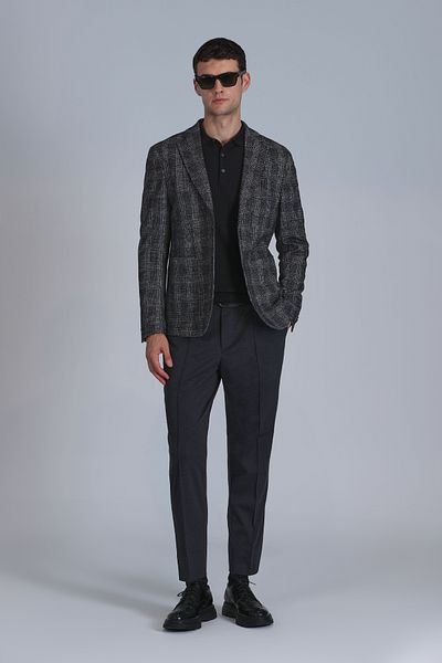 Lufian Antoni Men's Slim Fit Chino Sports Trousers - Anthracite