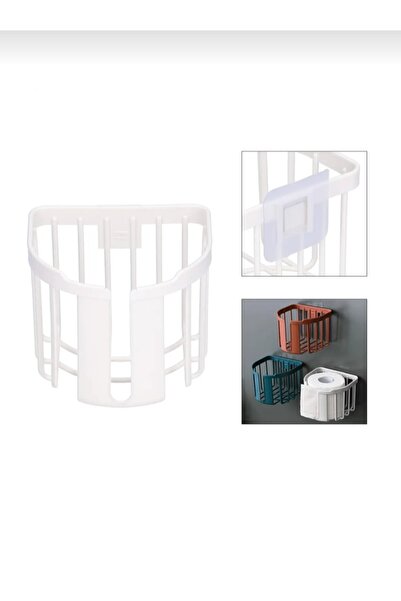 meyre Self Adhesive (White) Toilet Roll Holder Napkin Holder Flower Pot Water...