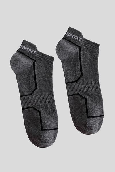 Lufian Men's Dark Gray Salmon Socks