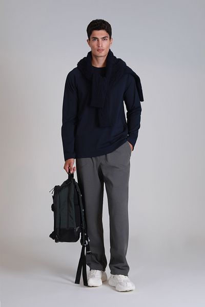Lufian Ανδρικό μακρυμάνικο μπλουζάκι Holly Navy