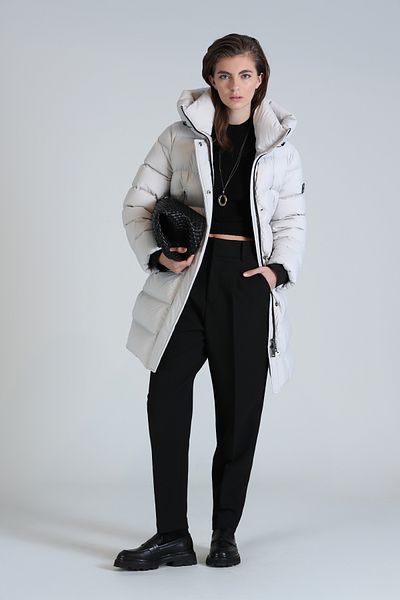 Lufian Olivia Houndstooth - Women's Coat Stone