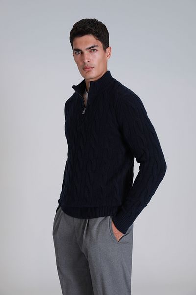 Lufian Ανδρικό πουλόβερ Navy Blue Ricco