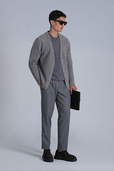 Lufian Toscano Men's Mink Cardigan