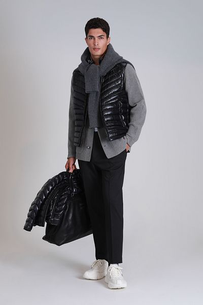 Lufian Ανδρικό αθλητικό παντελόνι Chino Lusi Black Slim Fit