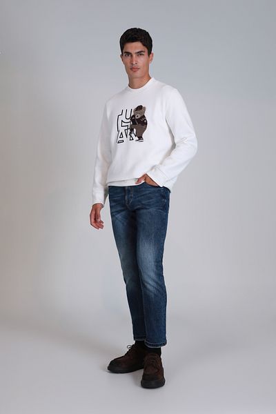 Lufian Bert Smart Jean - Pantaloni albaștri slim fit pentru bărbați