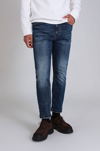 Lufian Bert Smart Jean - Pantaloni albaștri slim fit pentru bărbați