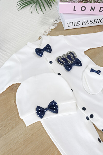 Sitilin Baby Boy Bow Tie King Stone Fancy Jumpsuit Set 0-3 Months Stl7015