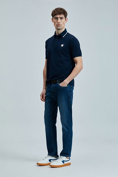 Lufian Echo Smart ανδρικό μπλουζάκι πόλο Navy Blue