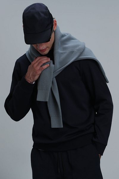 Lufian Ανδρικό φούτερ Randal Navy Blue
