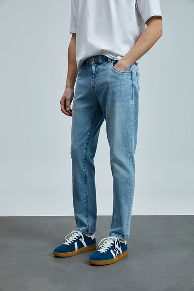 Lufian Pantaloni pentru bărbați Nicolo Smart Jean, slim fit, albastru