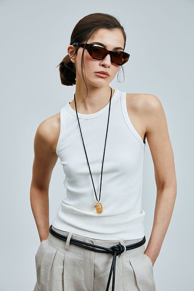 Lufian Mınıoto Women's Modal Blended T-Shirt Off White