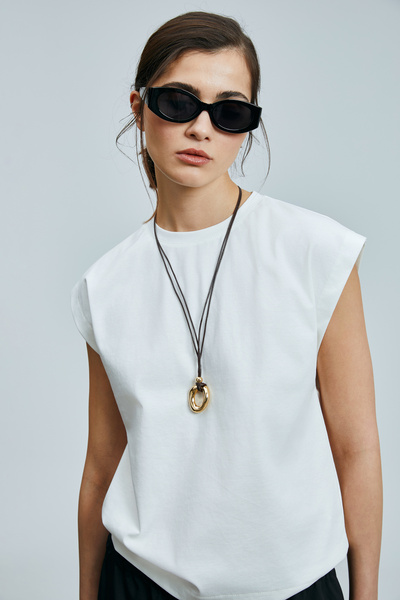 Lufian Erote Γυναικείο βαμβακερό T-Shirt Off White