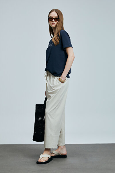 Lufian Γυναικείο βαμβακερό μπλουζάκι Amy Navy Blue