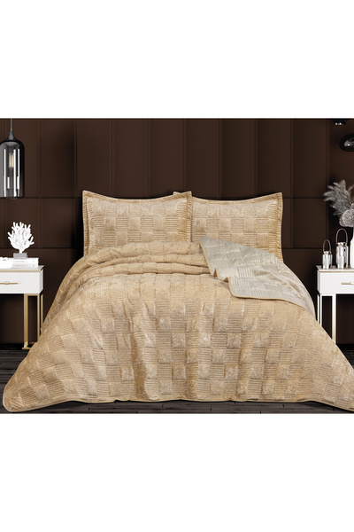 GOLDROOM RANYA KADİFE TEK KİŞİLİK YATAK ÖRTÜSÜ