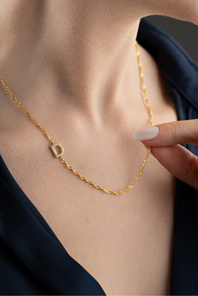 Silvano Jewelry 925 Ayar Gümüş Kişiye Singapur Harf Kolye