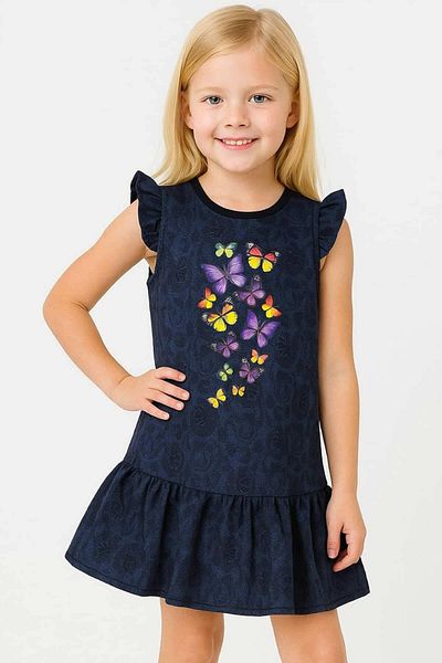 krm kerem bebe Rochie din denim cu volane pentru fete