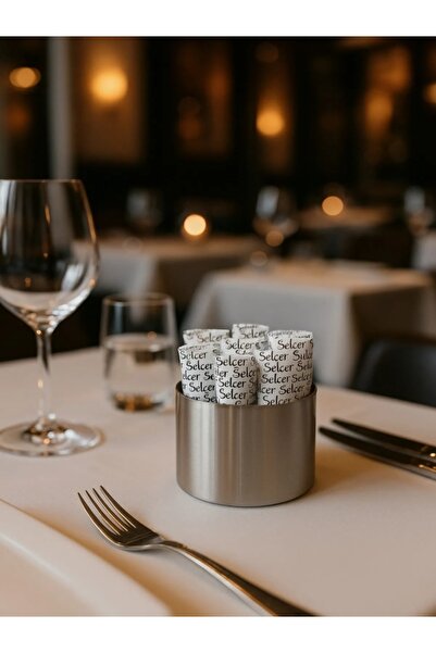 BİODATA 6 Adet Stik Stick Şekerlik Kafe Lokanta Restorant Paslanmaz Şekerlik