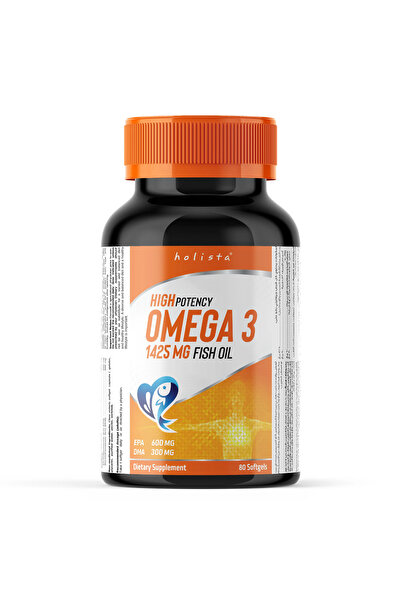 Holista أوميغا 3 عالي الفعالية - زيت السمك 1425 ملغ - 80 كبسولة هلامية