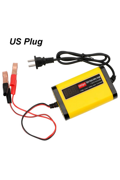 Choice شاحن بطارية السيارة الأوتوماتيكي بالكامل بمقبس الولايات المتحدة بشاشة ...