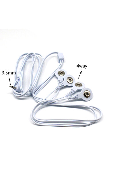 Choice 1pcs 3.5mm4way 2 Way+4-Way Machine Massager Button Cable Electrode Ele...