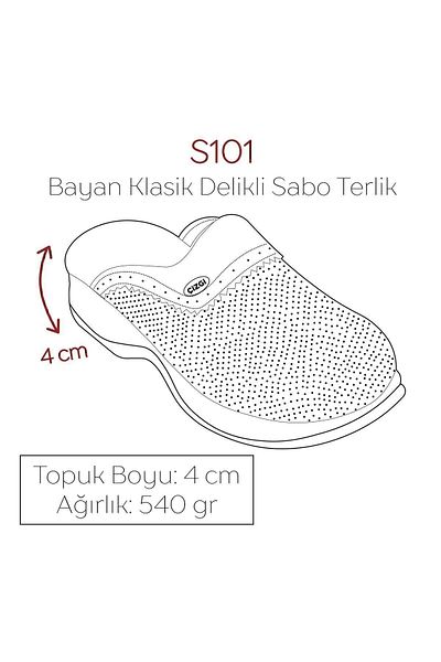 ÇİZGİ MEDİKAL Polka Dot Classic Perforated Sabo Slippers