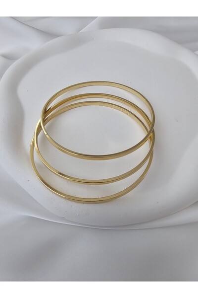 Zivazer Store kadın çelik kararmaz 65 mm ajda bilezik