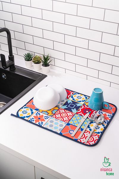 nisanca home Microfiber Dish Drying Mat Countertop Drying Towel Drying Cloth Super Absorbent Dish Rack