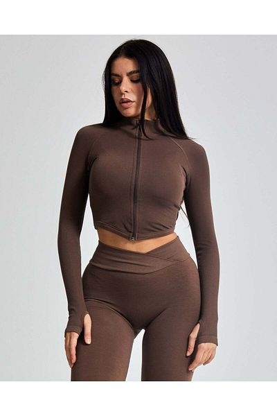 THALISE Shape Zip Jacket - Cappuccino