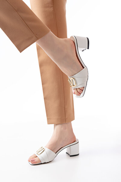 marinarosse Bonita White Women's Heeled Slippers