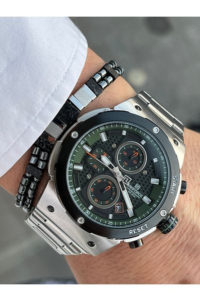 Naviforce Steel Men's Wristwatch with 2 Years Warranty