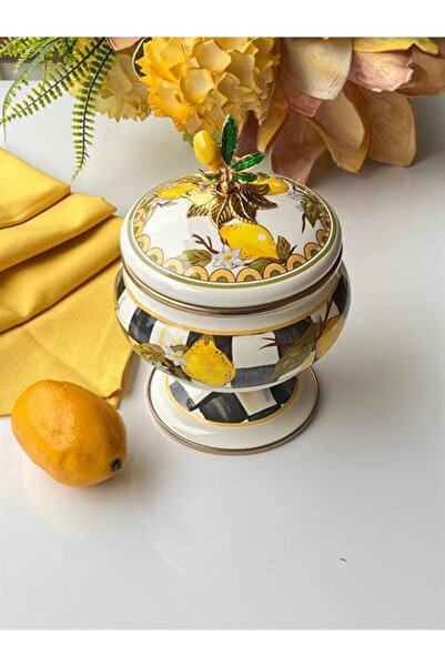 ROSSEV Amarillo Emaye Ayaklı Şekerlik