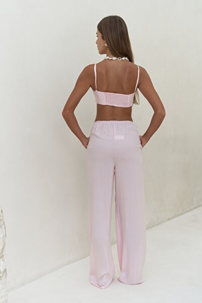 MAI STUDIOS CO. Melia Lace Detail Pink Triple Set