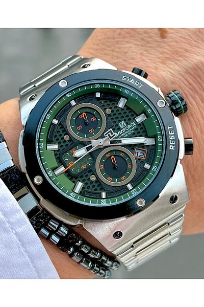Naviforce Steel Men's Wristwatch with 2 Years Warranty