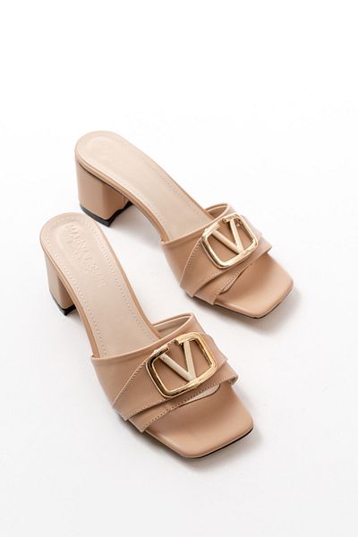 marinarosse Women's Bonita Nude Heeled Slippers