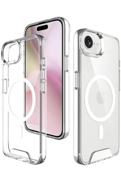 Glassology جراب مغناطيسي شفاف لهاتف iPhone 16e