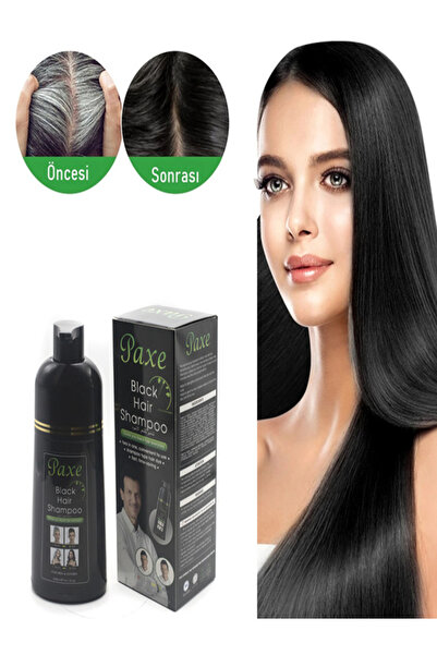 Paxe Black Hair Shampoo Beyaz Saç Kapatıcı Şampuan Siyah Renk 400ML