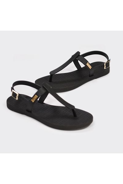 Tkees Women's Black Flip Flops Beach Sandals TK-P101