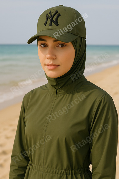 Ritagarcia Unisex Ny Haki-siyah Nakışlı Haki Kep Şapka