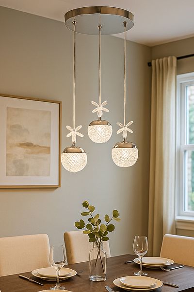 Fer Avize Buse 3-Piece Pendant Lamp Chandelier Modern Decorative Living Room Hallway Living Room Bedroom