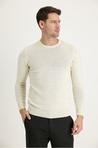Kiğılı Patterned Slim Fit Crew Neck Knitwear Sweater