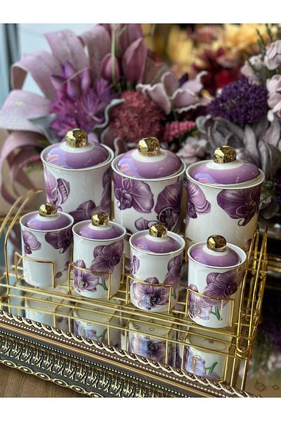 ROSSEV Fıona 7-piece Spice Set with Stand